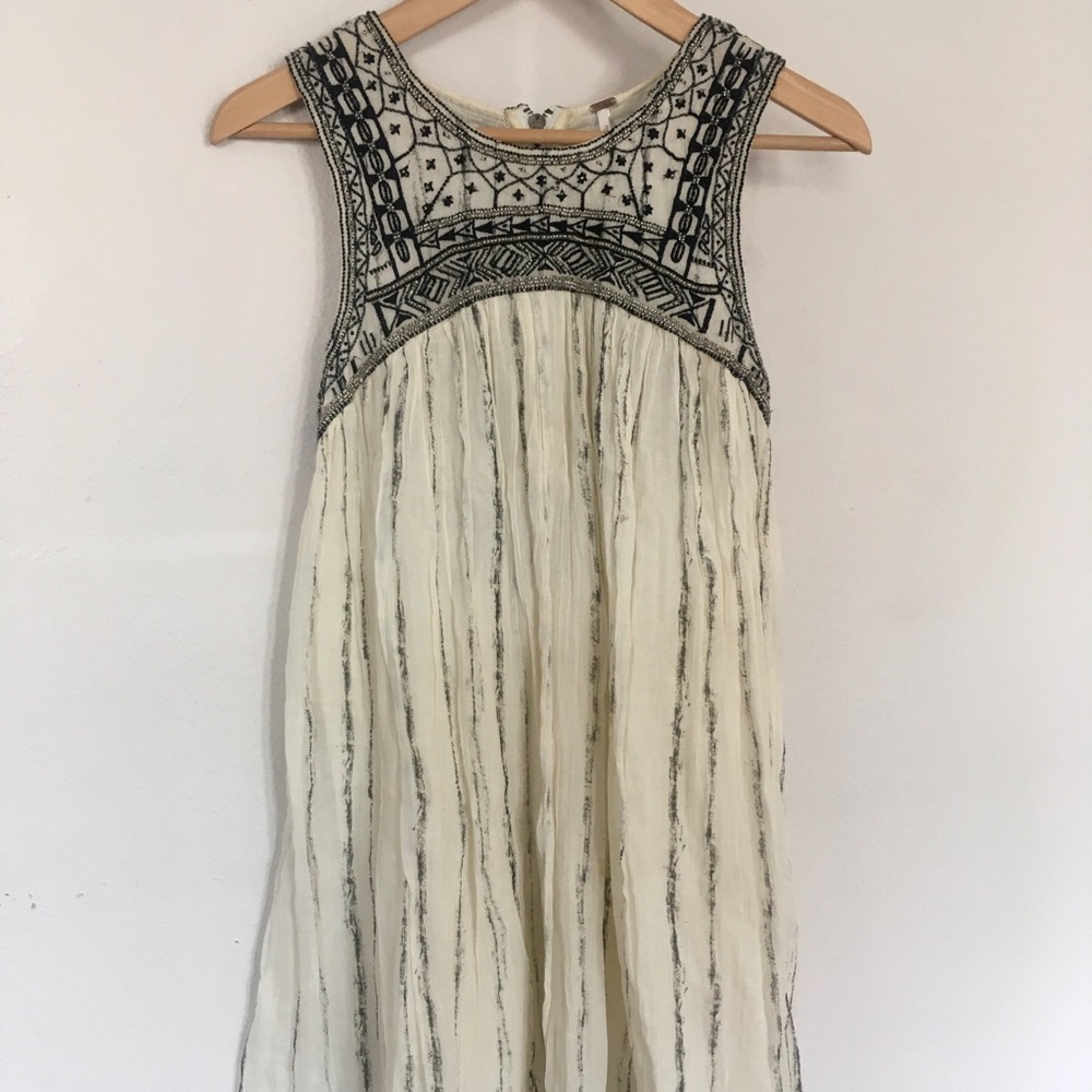 Free People Southwestern Bib Open Back Mini Dress